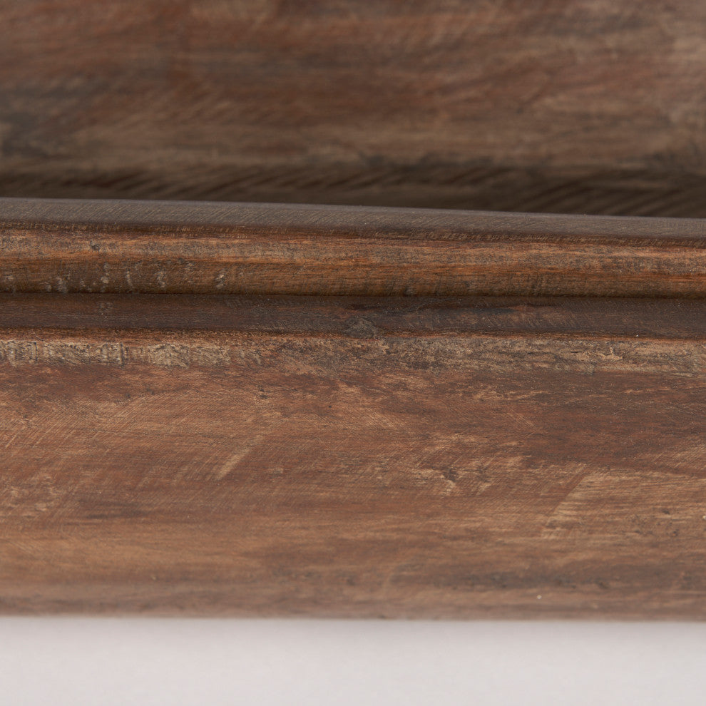 Athena Set of 2 Extra Large Medium Brown Reclaimed Wood Trays