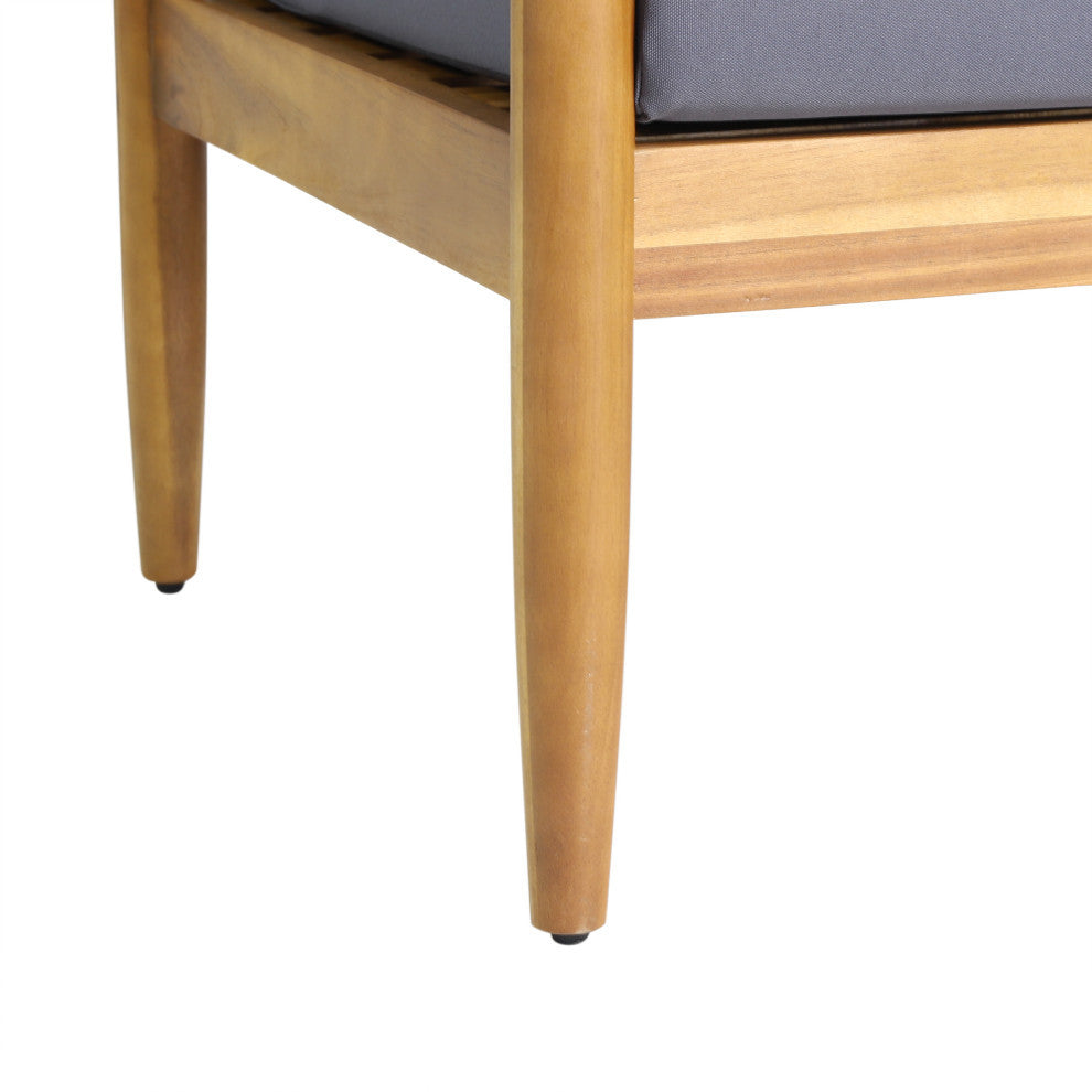 Salton Outdoor Acacia Wood 3-Seater Sofa