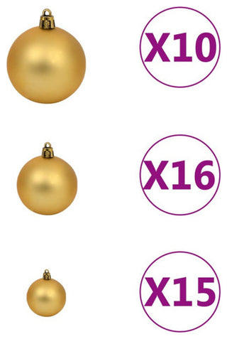 vidaXL Artificial Pre-lit Christmas Tree with Ball Set and Pinecones Xmas Tree