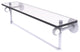 Clearview 22" Glass Twist Accent Shelf and Towel Bar, Matte White