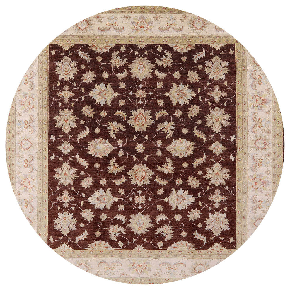 Ahgly Company Indoor Round Mid-Century Modern Area Rugs, 6' Round