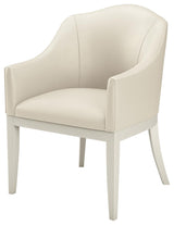 Grace Dining Chair, Antique White, Milk Leather