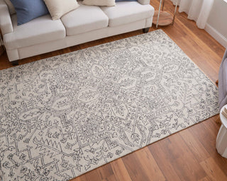 Natal R8778 Transitional/Vintage/Classic Rug, Ivory/Charcoal, 12'x15'