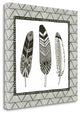 "Geo Feathers I" By Sara Zieve Miller, Giclee Print on Gallery Wrap Canvas