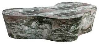 Slab Gray/Blush Faux Marble Coffee Table