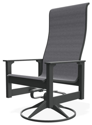 Leeward Sling Outdoor Swivel Rocker, Augustine Pewter/Graphite