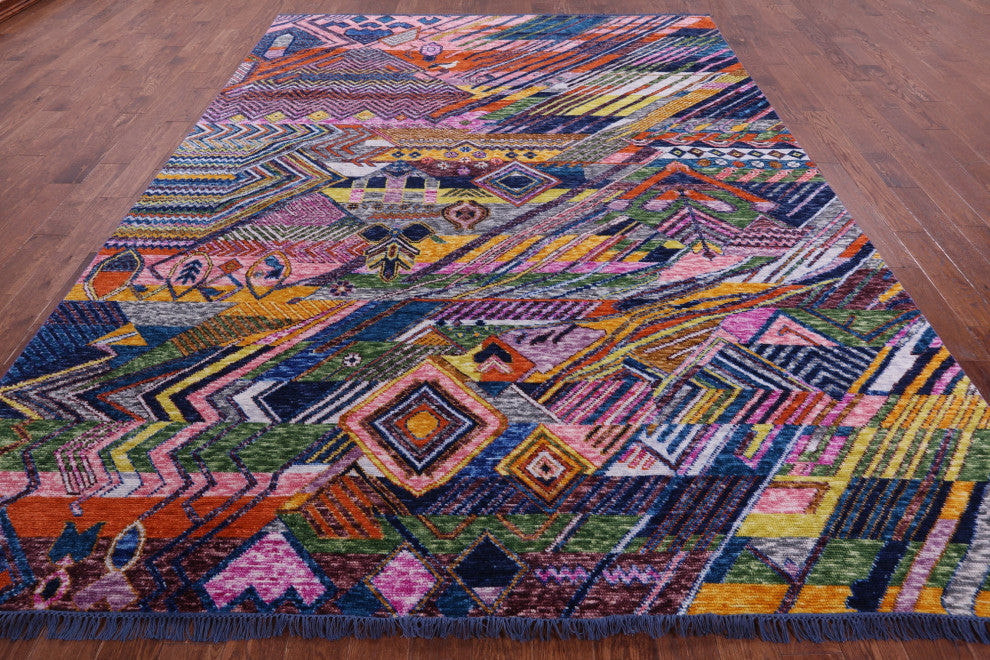 9' 1" X 11' 10" Moroccan Handmade Wool Rug - Q14800