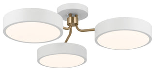 Sago 3 Light Semi Flush Light, White