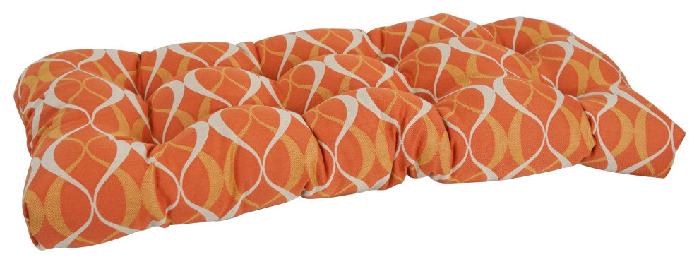 42"X19" U-Shaped Premium Outdoor Tufted Settee/Bench Cushion, Duo Mango