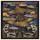 "Pair of Badges (Hyungbae) of Upper Civil Rank with 2 Cranes" Paper Art, 32"x32"