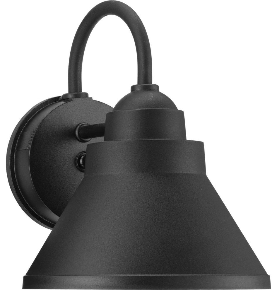 Bayside Collection One-Light Non-Metallic Black Outdoor Wall Lantern