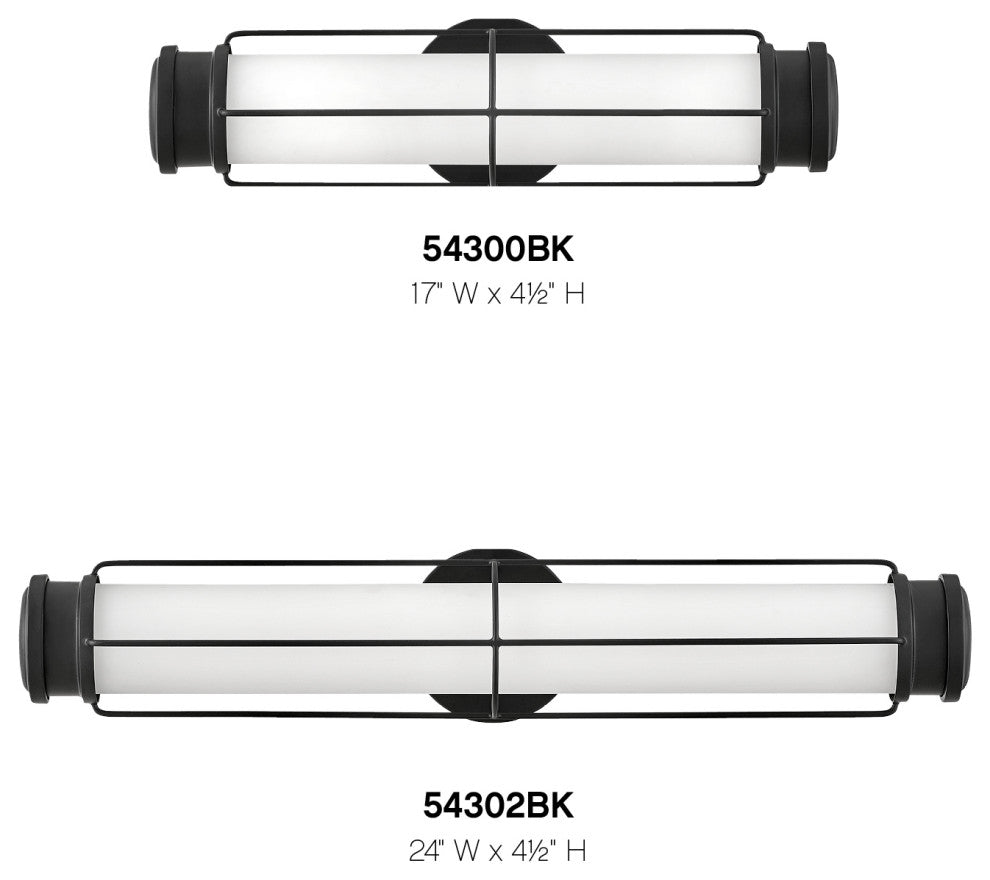 Hinkley Saylor Medium Led Sconce, Black