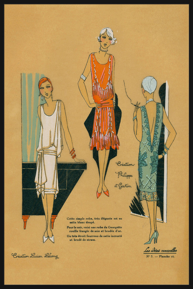 "Dressed for Charm" Floater Framed Painting Print on Canvas, 30"x45"
