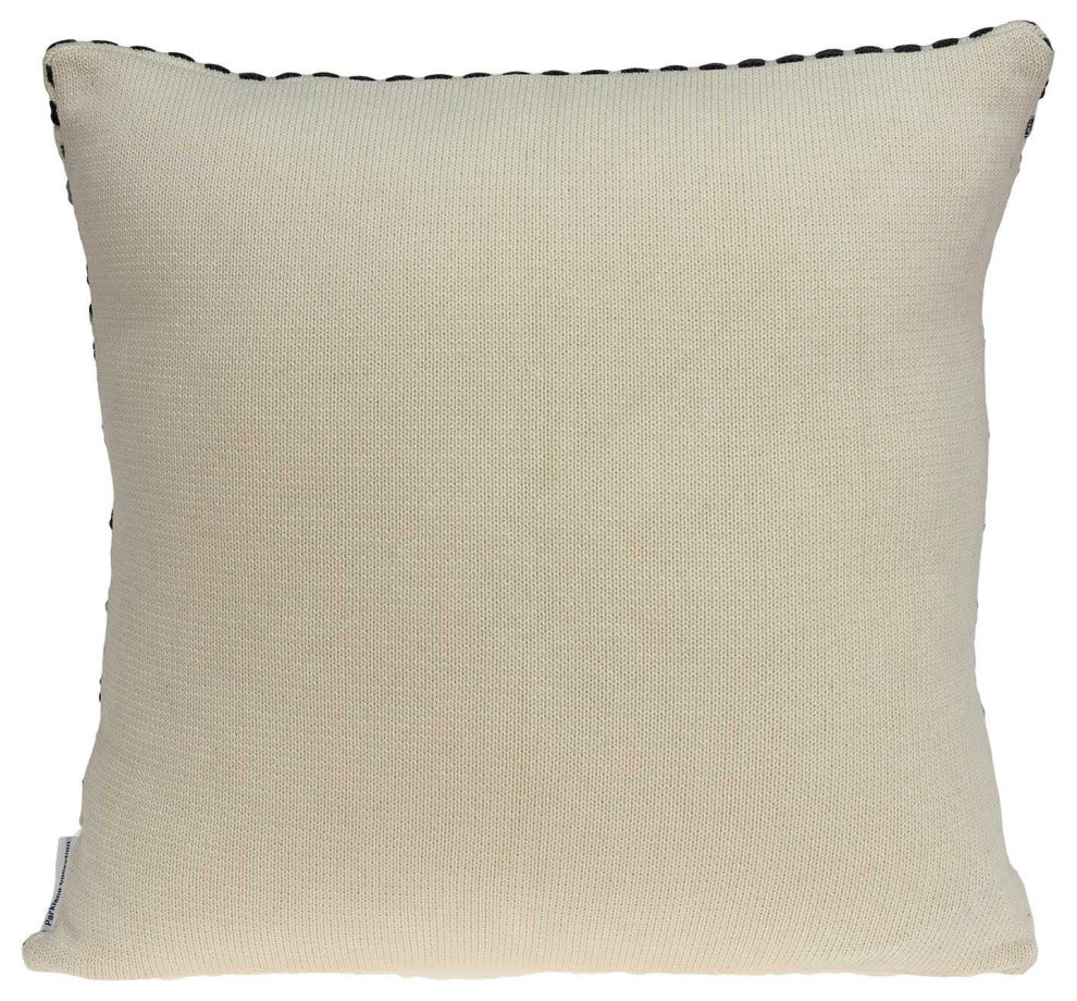 HomeRoots Modern Square Shades of Gray Accent Pillow Cover