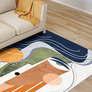 Aura Geometric Art Area Rug, 5'x7.5'