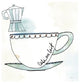 "Good Brew VII" Digital Paper Print by Sue Schlabach, 20"x20"