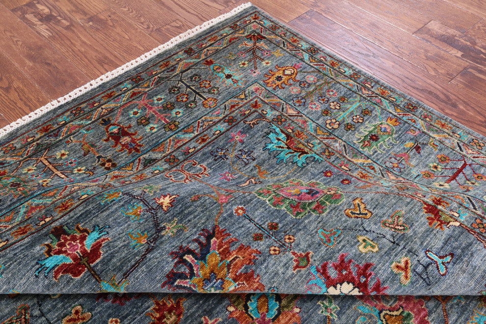 Persian Tabriz Handmade Wool Rug 6' 5" X 10' 3" - Q12199
