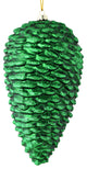 Vickermann187324D 10" Emerald Matte Glitter Pinecone Christmas Ornament