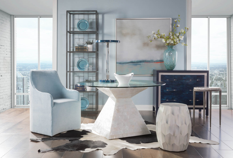 Bello Faceted Drum Table