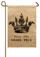 Crown Burlap Garden Flag