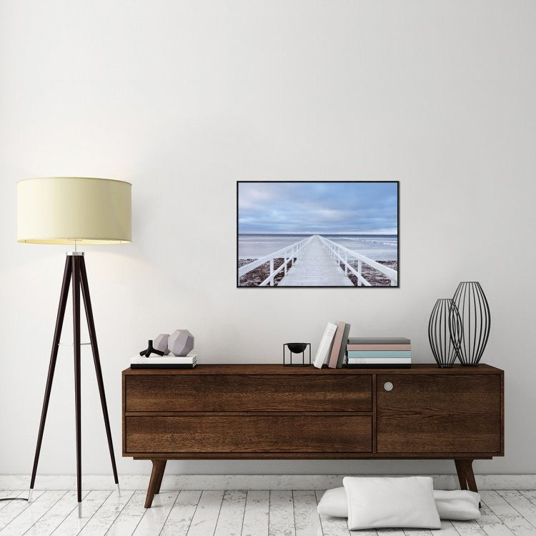 "The Bridge" Framed Canvas Giclee by Jacek Oleksinski, 37x25"