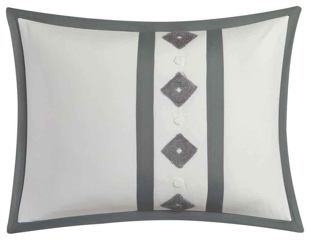 Nessie 7-Piece Comforter Set, White, Queen