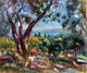 Pierre Auguste Renoir Cagnes Landscape With Woman and Child Wall Decal