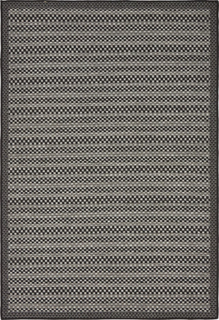 Unique Loom Gray Checkered Outdoor 4'x6' Area Rug
