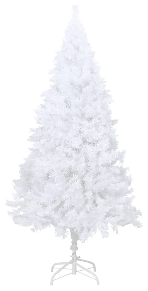 vidaXL Christmas Tree Artificial Tree with Stand and Thick Branches White PVC
