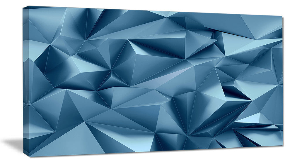 3D Abstract Geometric Background, Abstract Canvas Wall Art, 32"x16"