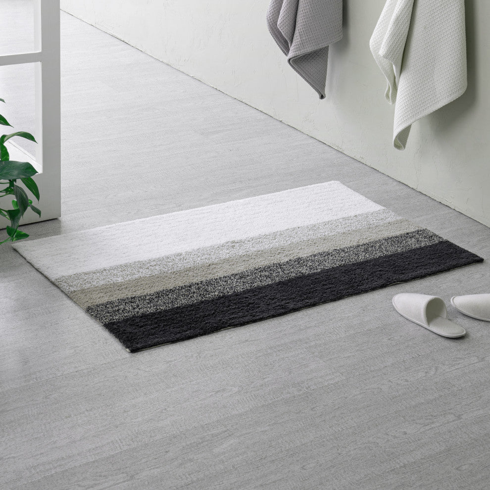 Avebury Cotton Bath Mat, Gray, 30x50