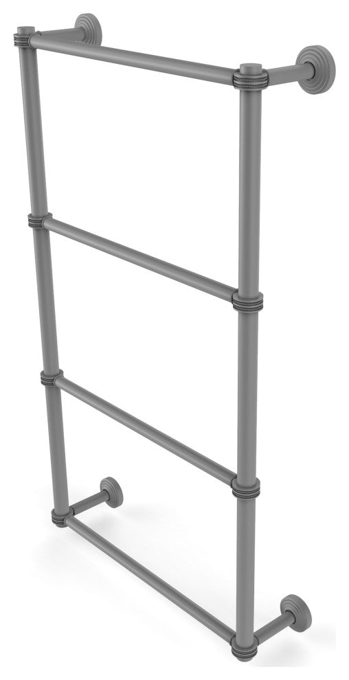 Waverly Place 4 Tier 30" Ladder Towel Bar with Dotted Detail, Matte Gray