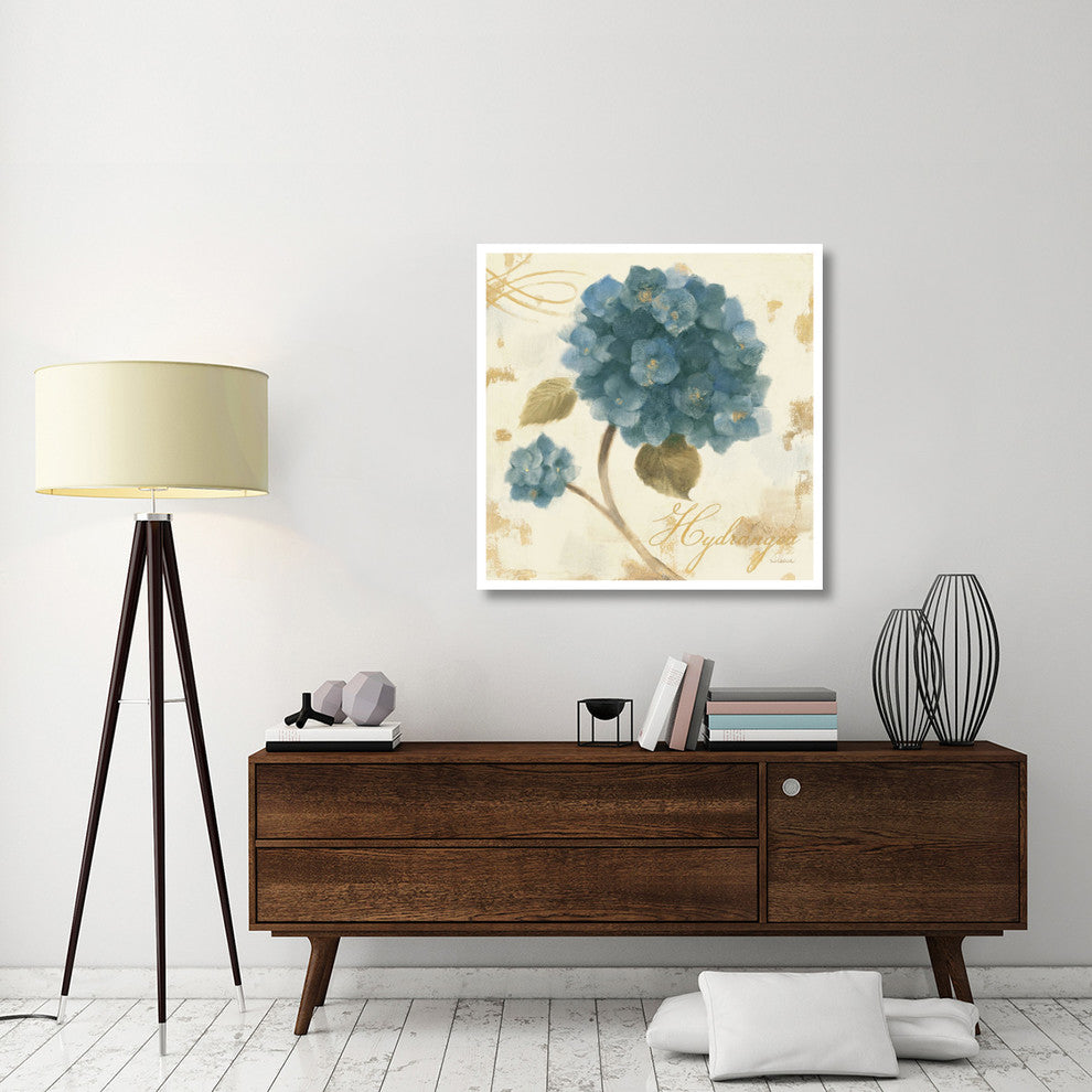 "Abundant Teal Hydrangea I" Digital Paper Print by Albena Hristova, 38"x38"