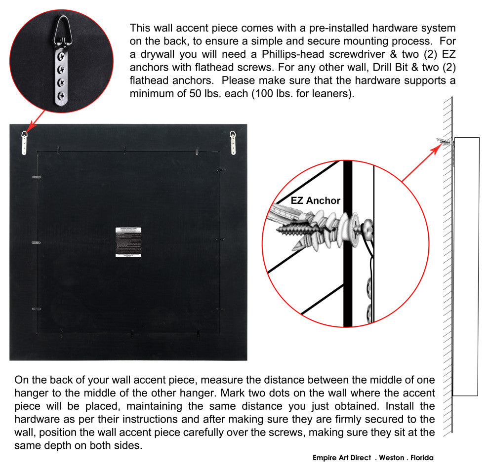 Beveled Wall Mirror,Black on Blue Metallic Shagreen Leather Framed Square Mirror