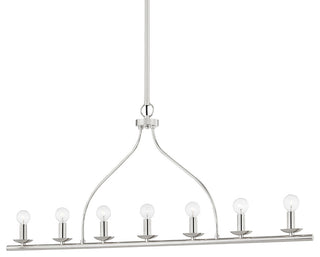 Kendra 7-Light Island Light Pendant, Polished Nickel Finish