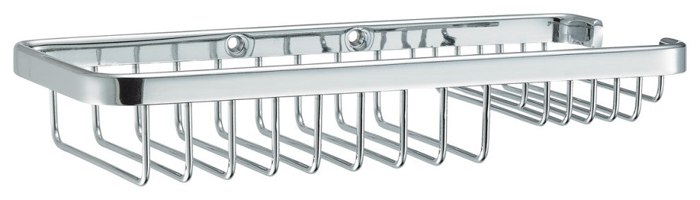 Tahiti Solid Brass Tub and Shower Basket, Polished Chrome