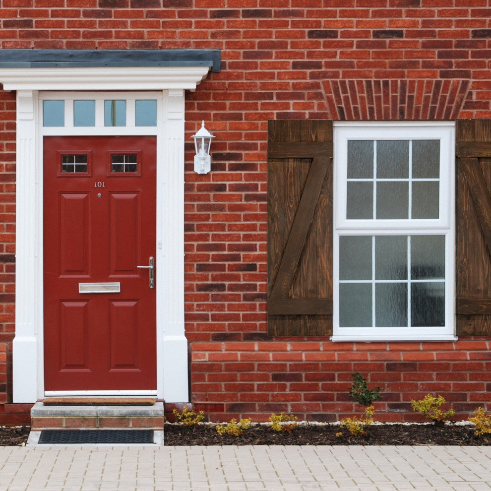 Z Board and Batten Exterior Shutters Pair, Coffee Brown, 48"
