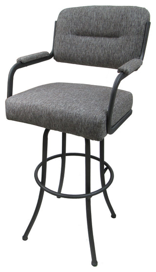 Swivel Counter Metal Bar Stool, Mojeva Grey - Gray, 30"