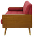GDF Studio Aidan Mid Century Modern Tufted Fabric Sofa, Red