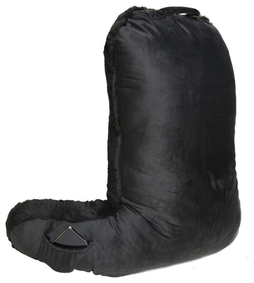 Faux Fur Bedrest Shell, Black, 28"x30" X17"