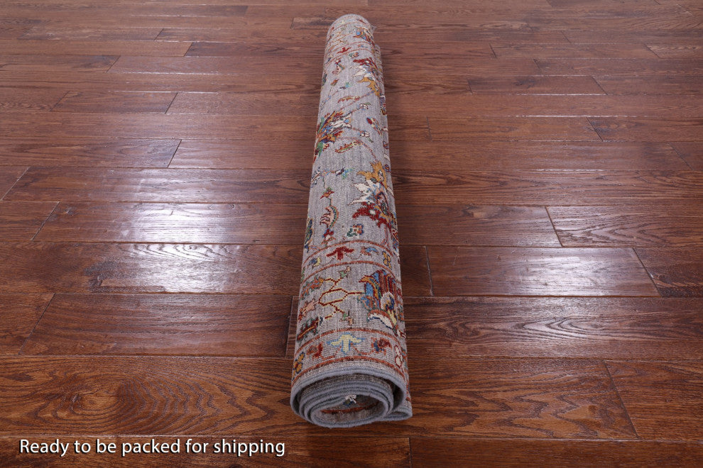 4' 2" X 5' 11" Hand-Knotted Persian Tabriz Wool Rug Q10224