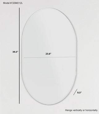 Khloe Modern Bathroom Mirror, 39.5 in. X 23.6 in.
