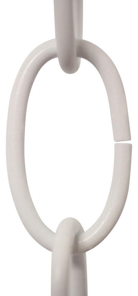 RCH Hardware Steel Standard Link Chandelier Chain, Various Finishes, White, U38