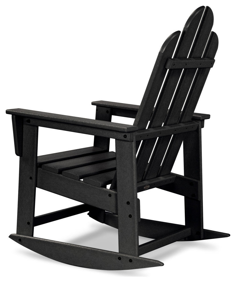 Polywood Long Island Rocking Chair, Black