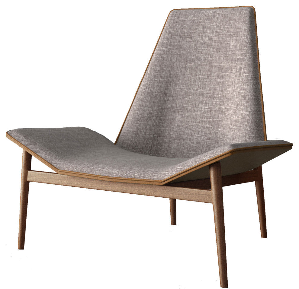 Kent Lounge Chair, Gray Denim