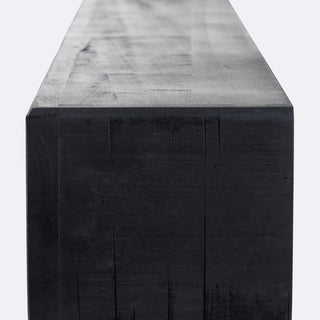 Rustic Fireplace Mantel Shelf, Midnight Black, 48"