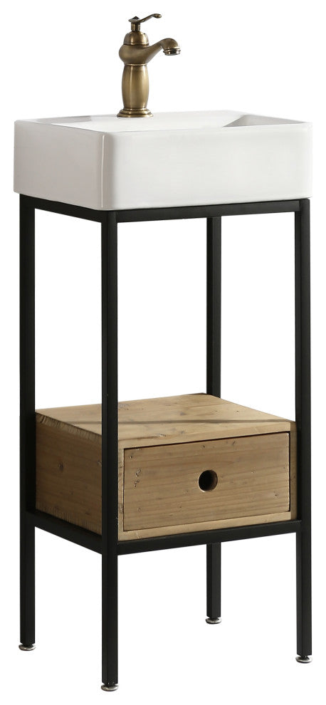 Cassidy Traditional Natural 16" Single Sink Vanity