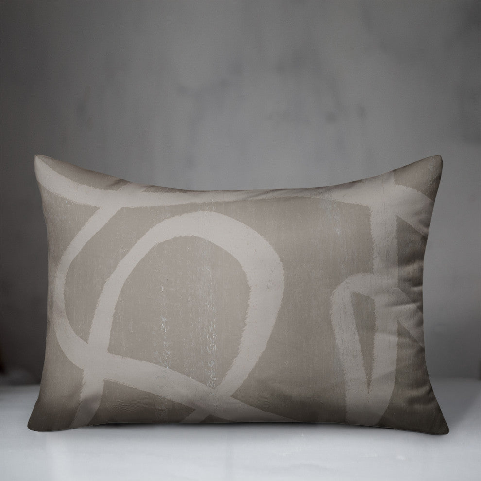 Modern Beige Lines II 14"x20" Spun Poly Pillow