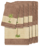Colton 8-Piece Embellished Towel Set, Latte