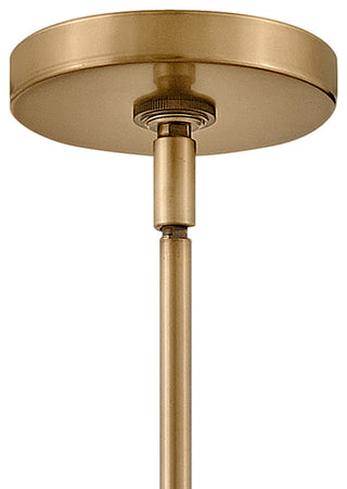 Hinkley 16.75" Facet Extra Small Pendant Light - Heritage Brass + Etched Glass